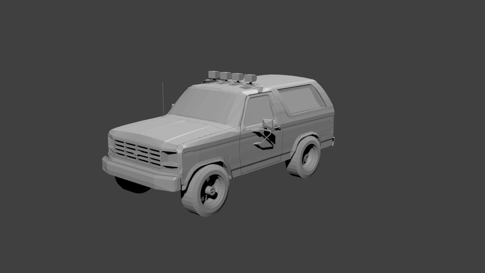 1985 Ford Bronco  Untextured preview image 1